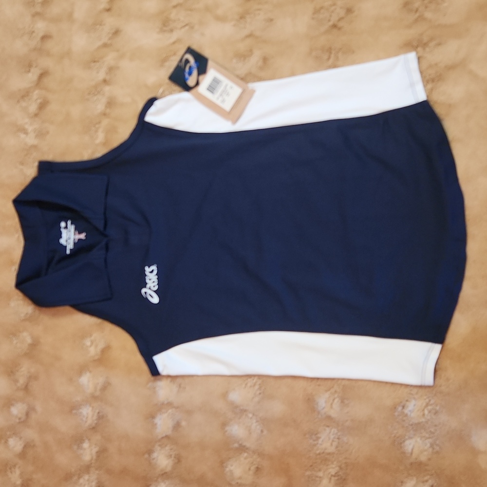 Basics blue polo sleeveless fitted jersey